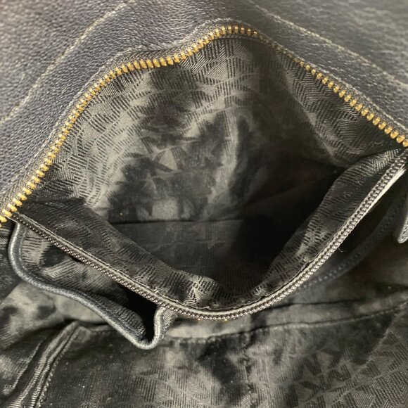 MICHAEL KORS Collins Stud Medium TwoTone Leather Satchel Shoulder Bag + Fob EUC - Picture 12 of 12